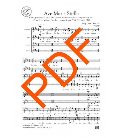 Ave Maris Stella - Cor SATB - digital