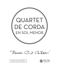 Quartet de corda en sol menor - partitura d'estudi