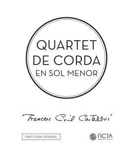 Quartet de corda en sol menor - partitura d'estudi