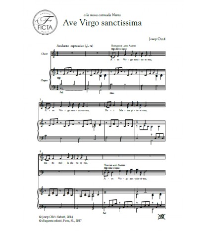 Ave Virgo sanctissima