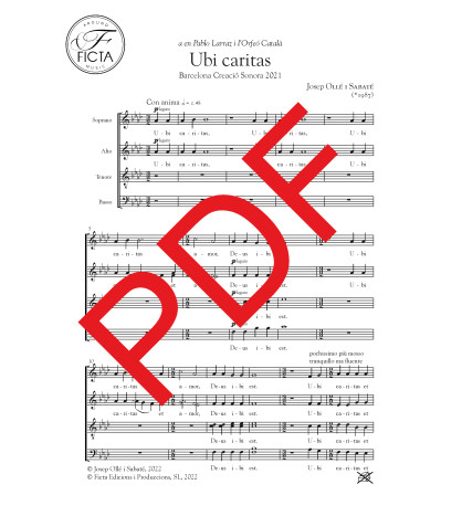 Ubi caritas - Cor SATB - Digital