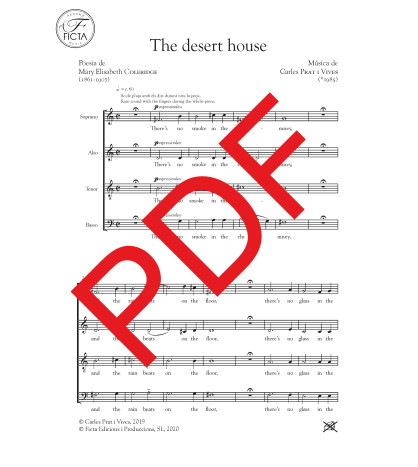 The desert house - Cor (SATB) - Carles Prat - Digital