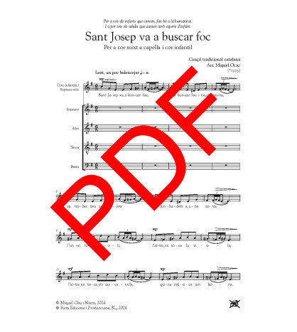 Sant Josep va a buscar foc - Cor (SATB) - Digital